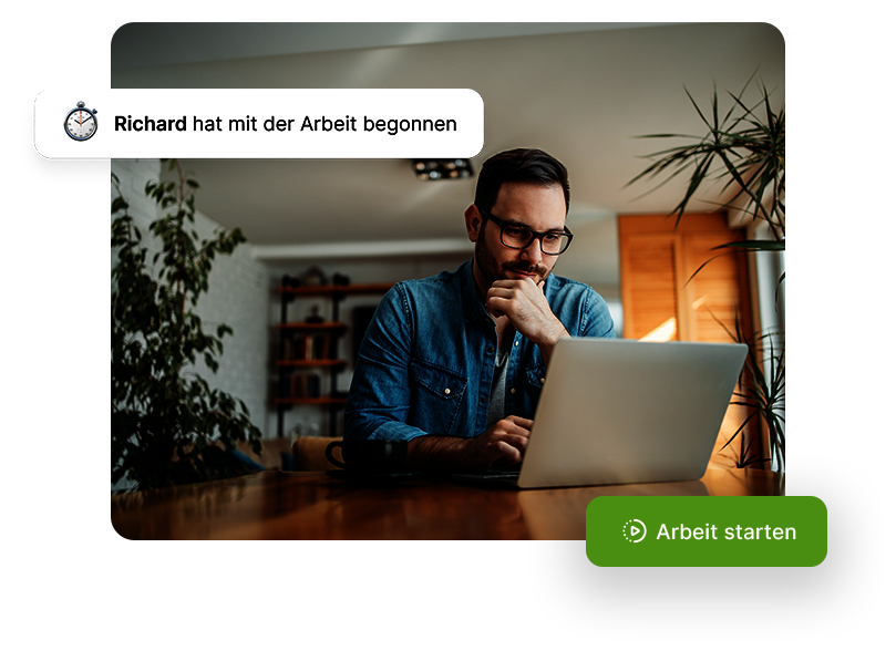 Arbeitszeiterfassung mit FlexStaff im Büro